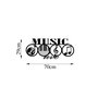 Wallity Music - 467 Escultura de pared de metal negra